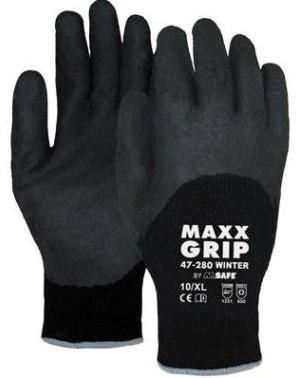 M-Safe Maxx-Grip Winter 47-280 handschoen zwart, maat XL (10) 12 paar