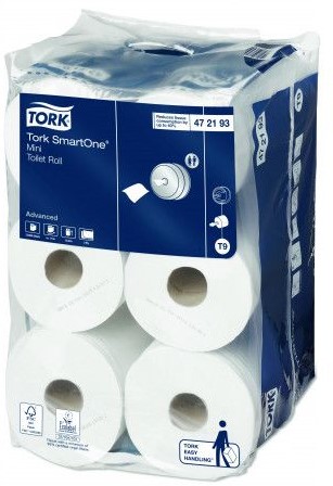 Tork SmartOne mini toiletpapier 2-lgs tissue wit 12x111m 620 Vel (T9)