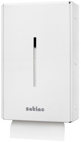 Satino Kartonnen Handdoekdispenser WIT Interfold groot PT2-compatibel Z/W-vouw