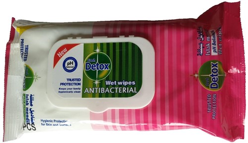 Detox antibacteriele Schoonmaakdoekjes ROZE (60st.)