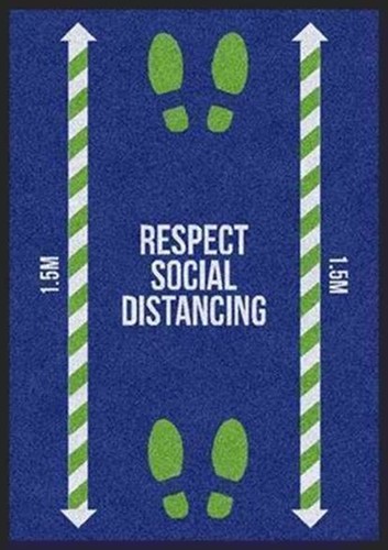 Colorstar Logo-Mat ''RESPECT SOCIAL DISTANCE'' 85X150cm