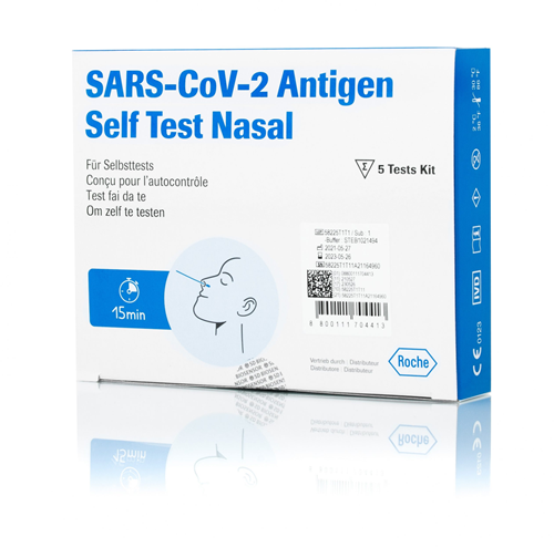 Roche - SARS-CoV-2 Antigeen Zelftest Nasal (ondiep, 5 testen)