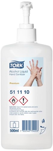 Tork Alcohol Liquid Hand Sanitizer 6x500ml (Biocide)